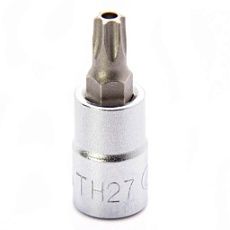 2025TH27 Торцевая головка со вставкой TORX с отверстием 1/4"  ТH27